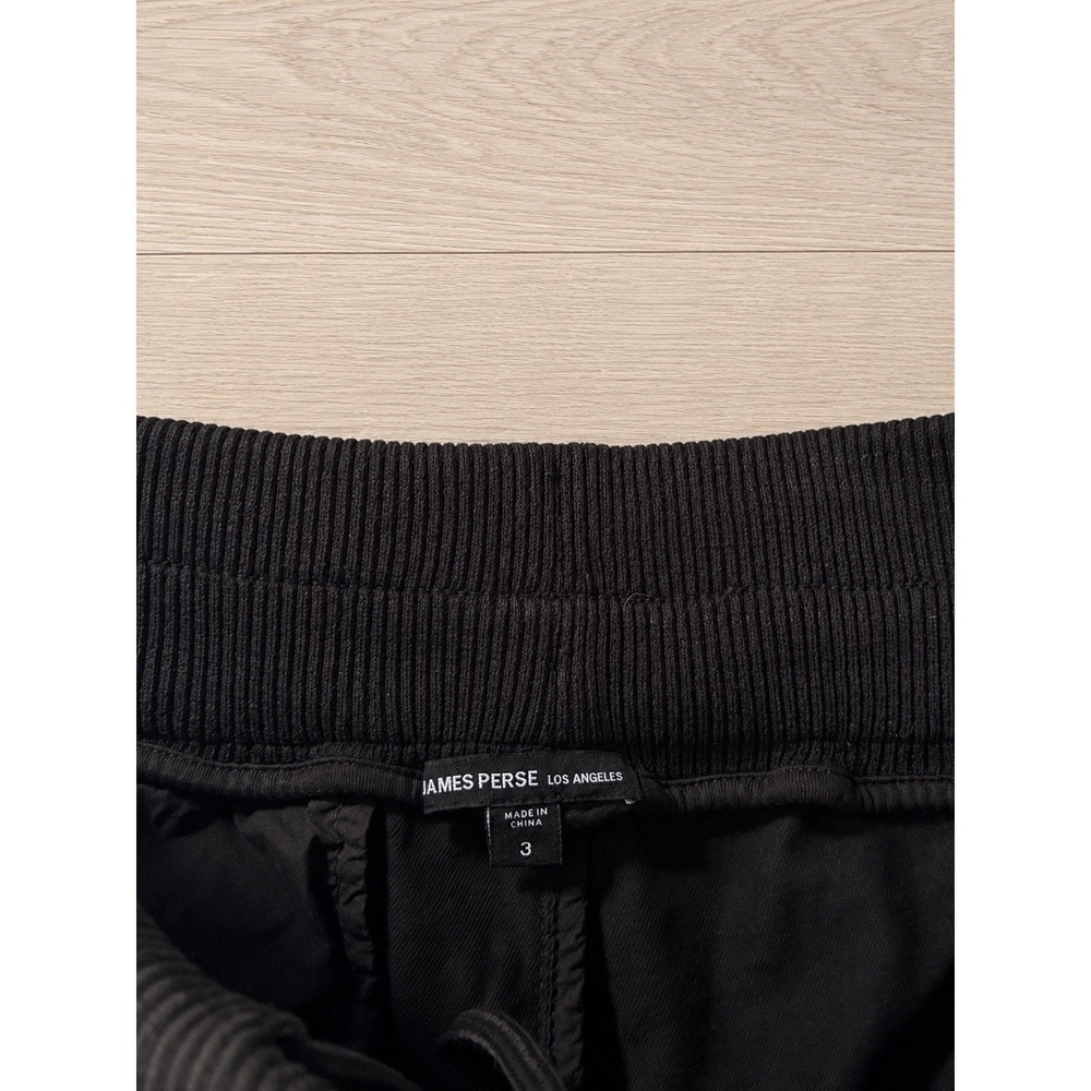 James Perse Ribbed Waist Wide Leg Pants Womens Size 3 Large Black Cashmere Blend - Picture 8 of 8